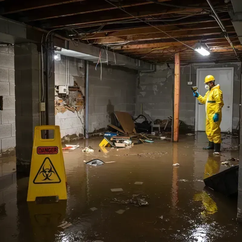 Flooded Basement Electrical Hazard in Clinton, MO Property